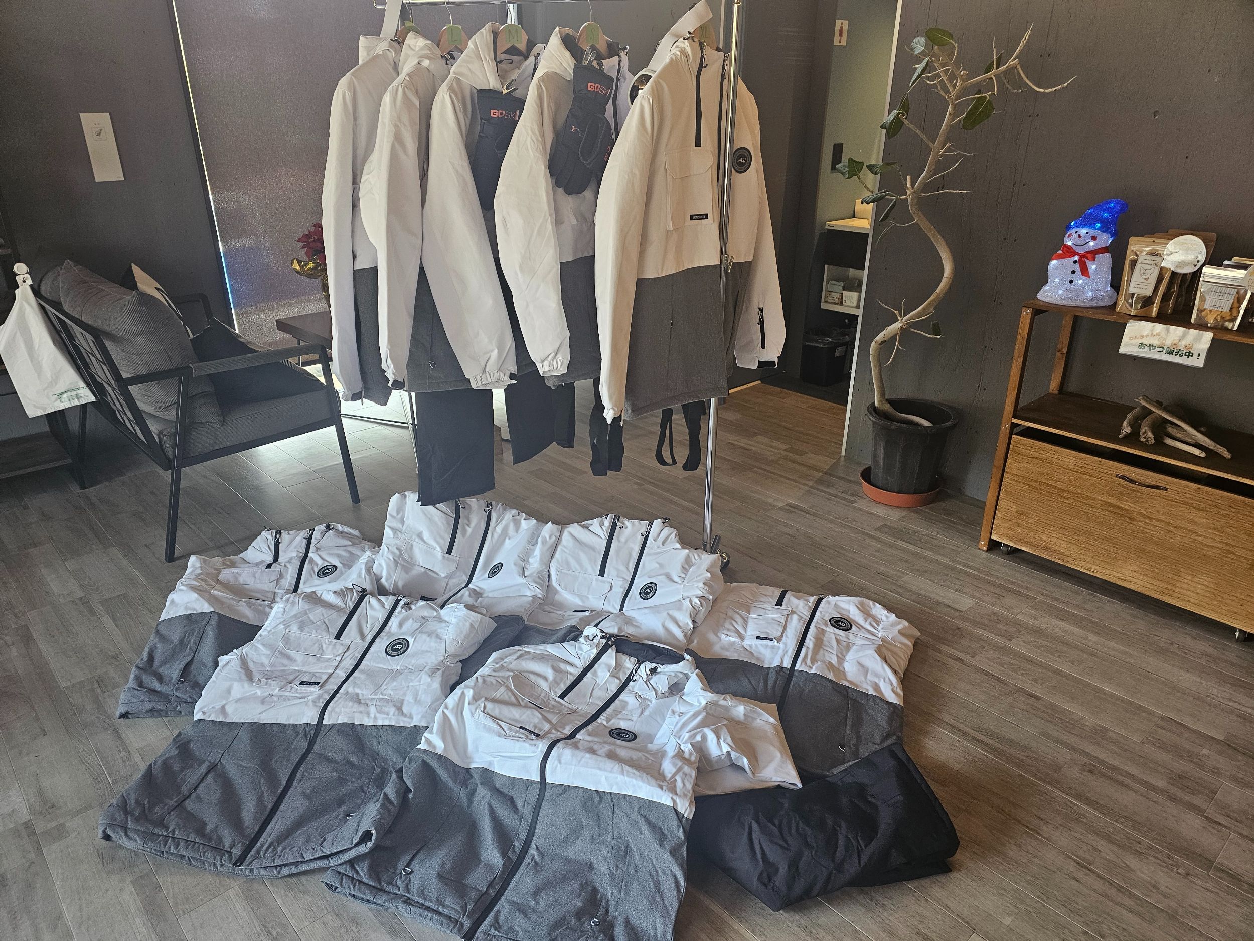 A ski wear set available to borrow at the property