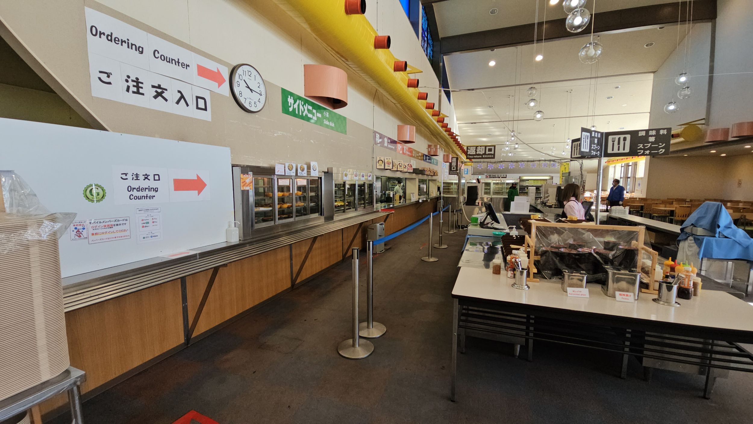 The order counter at a restaurant at Fujiten Snow Resort